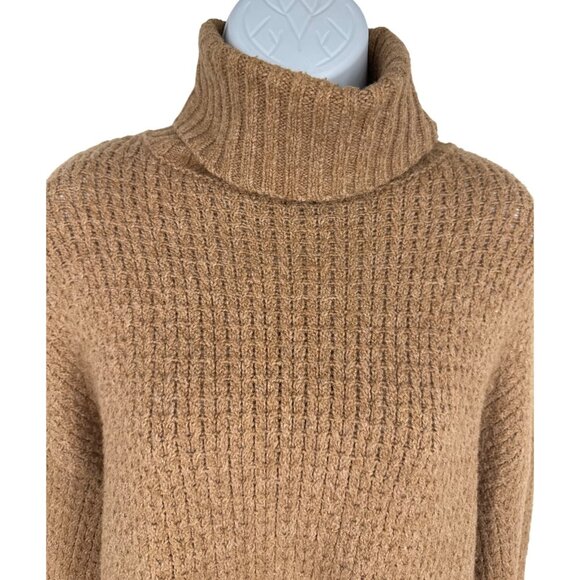 Cupcakes & Cashmere Brown Turtleneck Long Sleeve Sweater Women's Size M - Picture 2 of 10